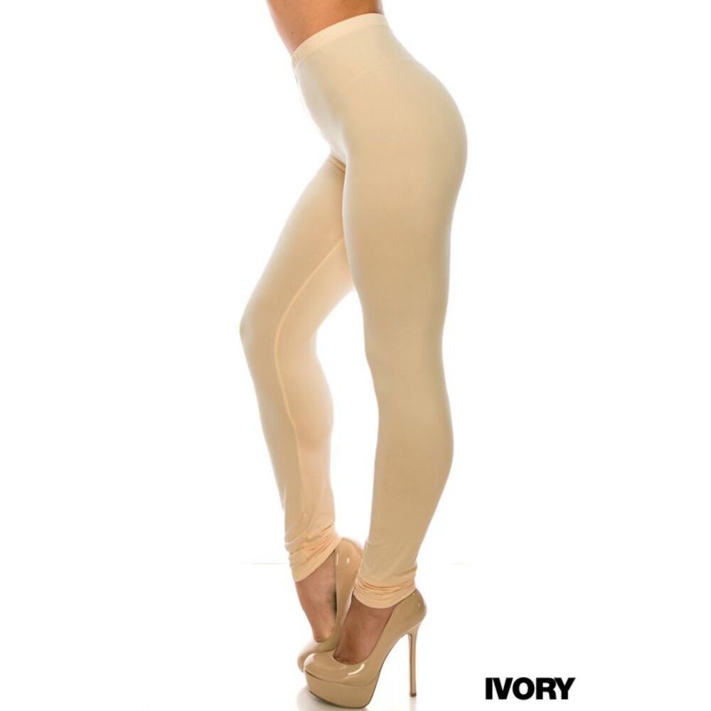 USAFashion Buttery Smooth Basic Solid Extra Plus Size Leggings - 3X-5X - USA